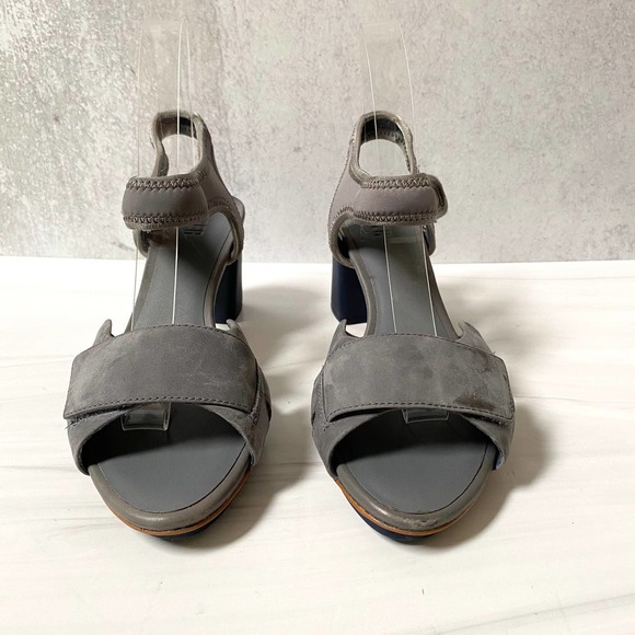 CAMPER Gray Suede Ankle Strap Myriam Sandal Size 10 - Picture 11 of 14